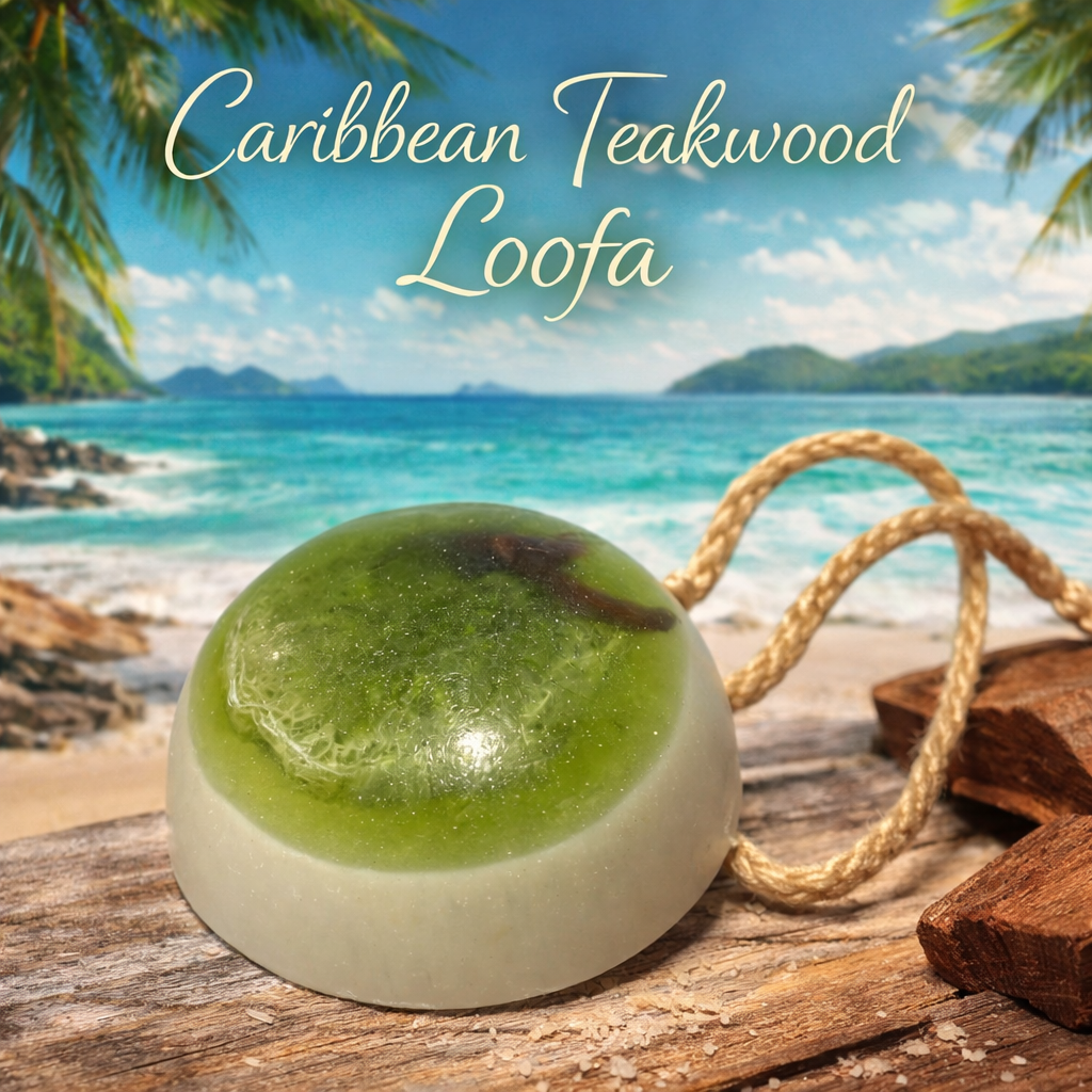 Caribbean Teakwood Loofa Handcrafted Soap