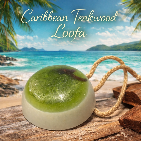 Caribbean Teakwood Loofa Handcrafted Soap