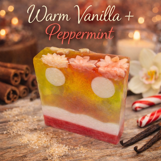 Warm Vanilla Peppermint Handcrafted Soap