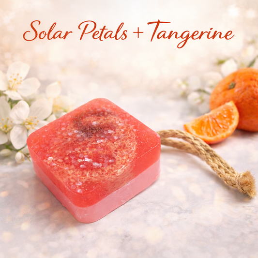 Solar Petals + Tangerine Loofah Handcrafted Soap